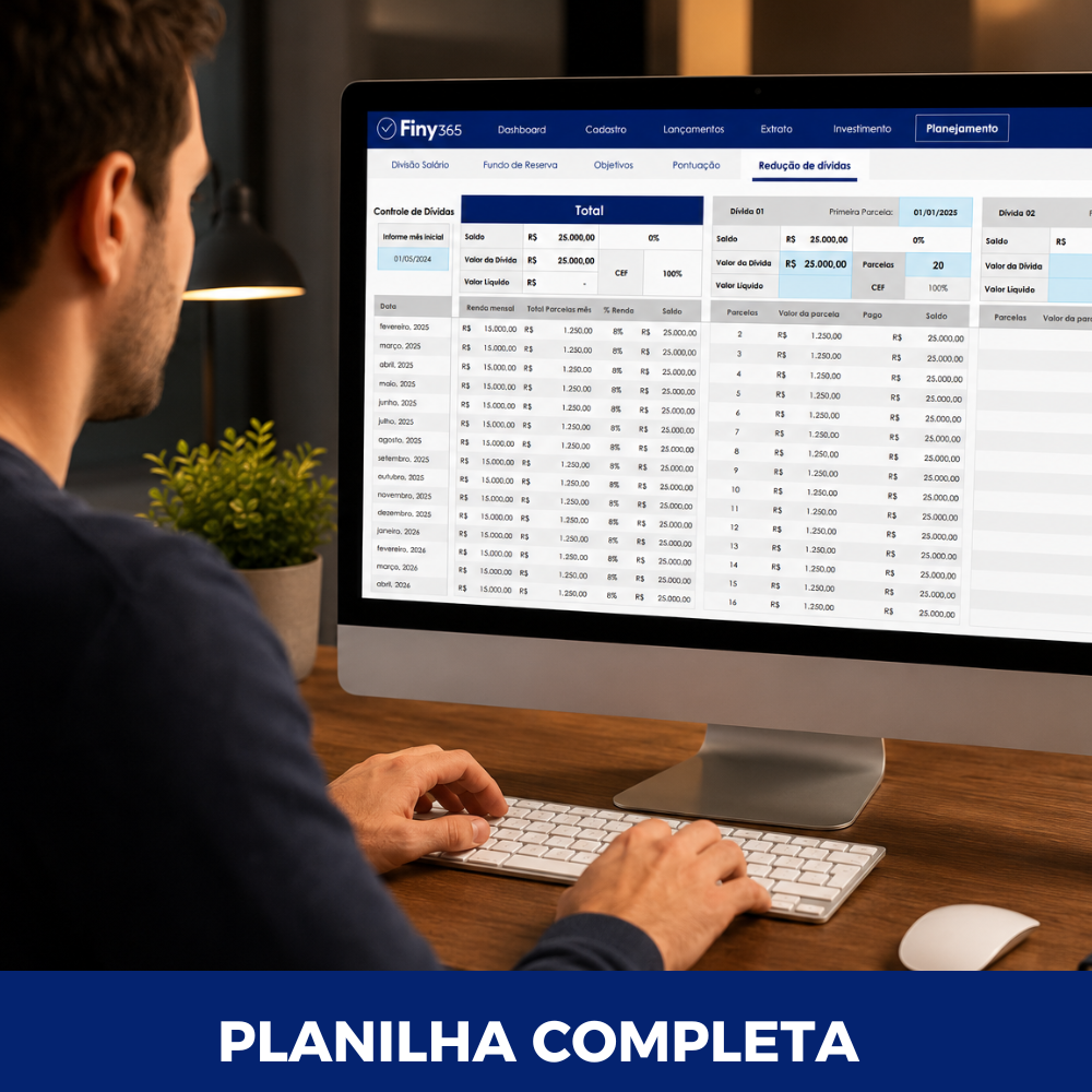 Planilha em uso