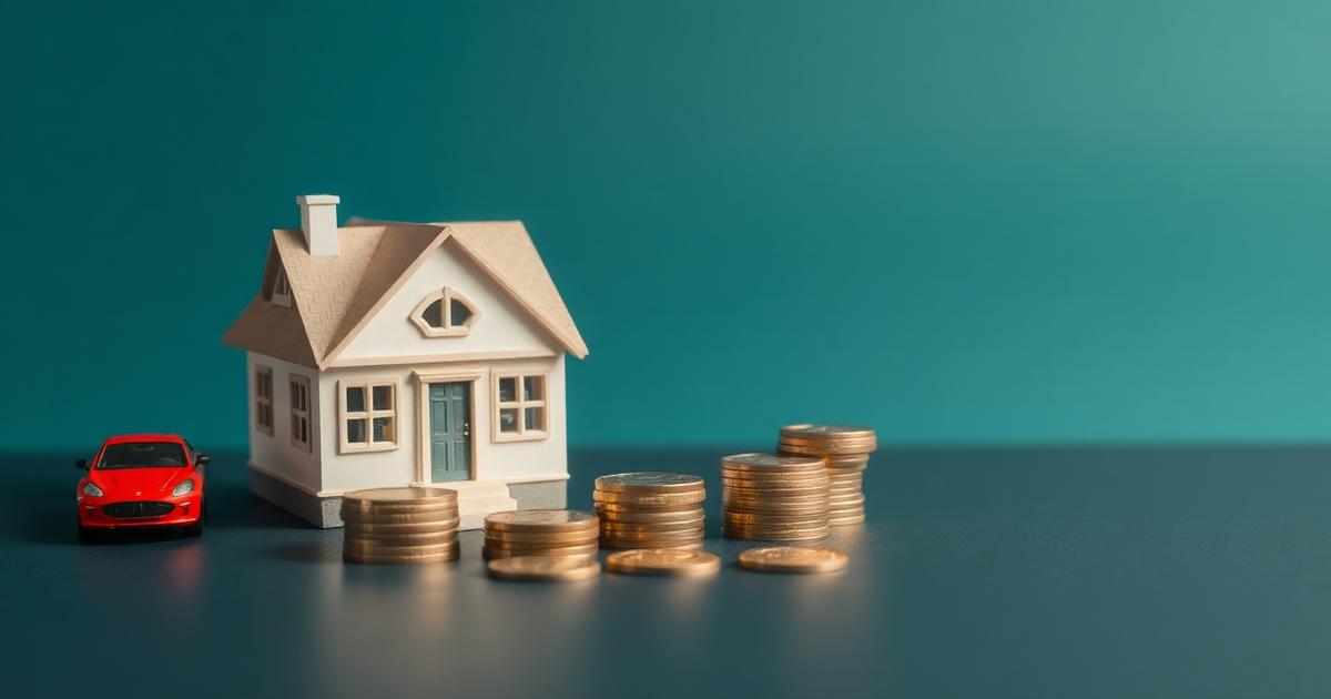 Chaves de casa e carro sobre mesa com calculadora e planilha