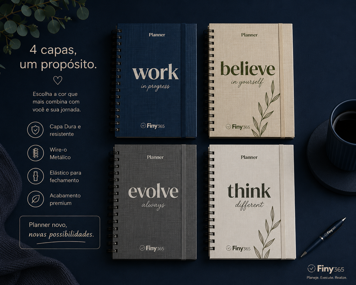 Confira as capas do nosso planner